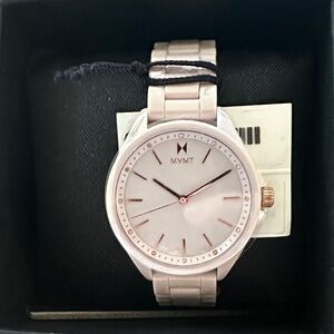 MVMT Women's Watch in Rose Gold and White